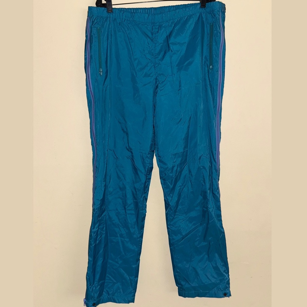 Vintage Adidas Men’s Blue Teal Windbreaker Pants Size L